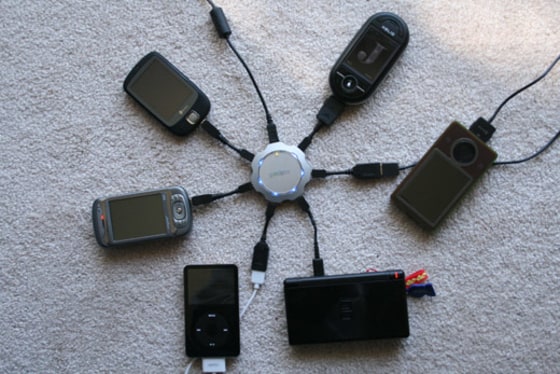 For those who don't want to bring separate chargers for all their travel gadgets, there's the Callpod, a universal charger that allows travelers to plug all their devices into one power source with the help of adapters.